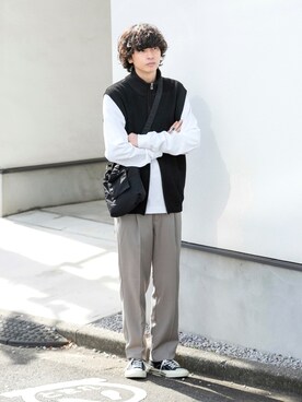わたべさん(メンズ・181cm)の冬コーディネート
