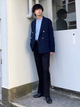 「SENSE OF PLACE by URBAN RESEARCH（センスオブプレイスバイアーバンリサーチ）のアイテム（テーラードジャケット）」を使った、akiiiiさん（メンズ・181cm）の冬コーディネート