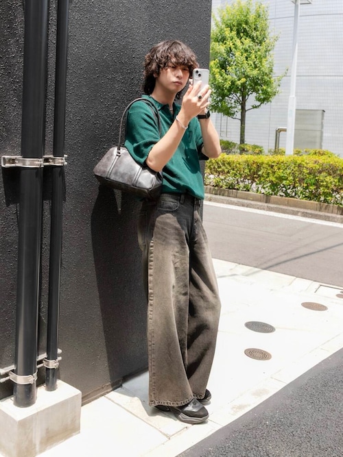 ヴィンテージライクデニムワイドパンツ