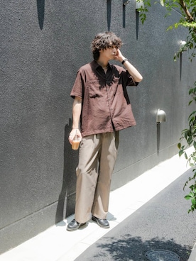 「アイテム（シャツ/ブラウス）」を使った、akiiiiさん（メンズ・181cm）の夏コーディネート