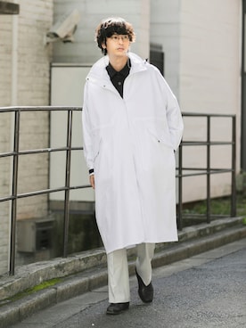 「Uiscel（ユイセル）のアイテム（モッズコート）」を使った、akiiiiさん（メンズ・181cm）の秋コーディネート