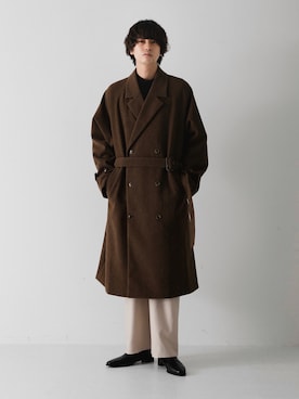 「SENSE OF PLACE by URBAN RESEARCH（センスオブプレイスバイアーバンリサーチ）のアイテム（トレンチコート）」を使った、akiiiiさん（メンズ・181cm）の秋コーディネート