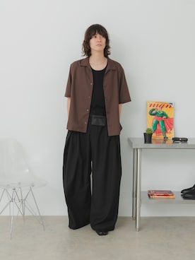 「soerte（ソエルテ）のアイテム」を使った、わたべさん（メンズ・181cm）の夏コーディネート