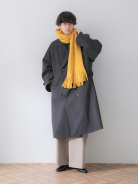 「SENSE OF PLACE by URBAN RESEARCH（センスオブプレイスバイアーバンリサーチ）のアイテム（トレンチコート）」を使った、akiiiiさん（メンズ・181cm）の冬コーディネート