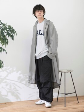 「レースアップシューズ」｜「アイテム（モッズコート）」を使った、akiiiiさん（メンズ・181cm）の冬コーディネート