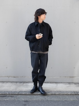 「アイテム（ニット/セーター）」を使った、わたべさん（メンズ・181cm）の秋コーディネート