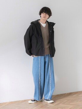 「Uiscel（ユイセル）のアイテム（ジャケット/アウター）」を使った、akiiiiさん（メンズ・181cm）の冬コーディネート