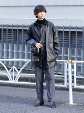 「ハンティングジャケット」｜「アイテム（その他）」を使った、akiiiiさん（メンズ・181cm）の冬コーディネート
