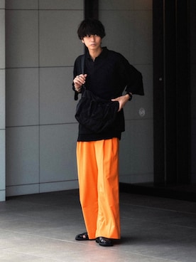 「アイテム（ポロシャツ）」を使った、akiiiiさん（メンズ・181cm）の夏コーディネート