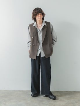 「アイテム（ローファー）」を使った、わたべさん（メンズ・181cm）の春コーディネート