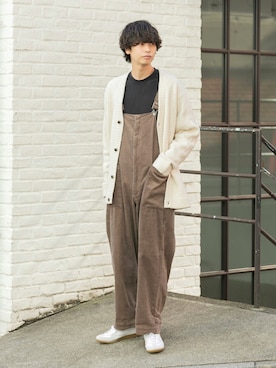 「SENSE OF PLACE by URBAN RESEARCH（センスオブプレイスバイアーバンリサーチ）のアイテム（オールインワン・サロペット）」を使った、akiiiiさん（メンズ・181cm）の冬コーディネート