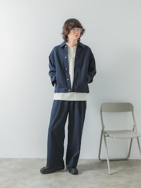 「入荷予定のアイテム(Tシャツ/カットソー、ホワイト系)」を使った、わたべさん(メンズ・181cm)の春コーディネート