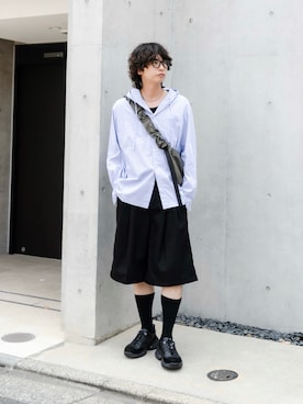 「アイテム（ショルダーバッグ）」を使った、akiiiiさん（メンズ・181cm）の夏コーディネート