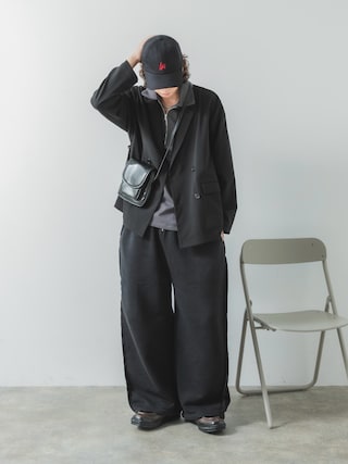 「SENSE OF PLACE by URBAN RESEARCH（センスオブプレイスバイアーバンリサーチ）の『イージーケア/速乾』リネンライクダブルテーラードジャケット（テーラードジャケット）」を使った、わたべさん（メンズ・181cm）の春コーディネート