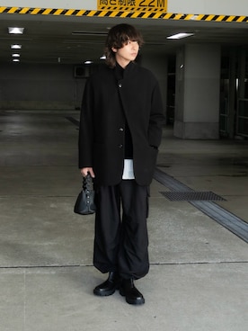 「アイテム（ブーツ）」を使った、わたべさん（メンズ・181cm）の冬コーディネート