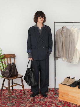 「アイテム（その他アウター）」を使った、わたべさん（メンズ・181cm）の秋コーディネート