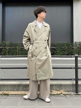 「SENSE OF PLACE by URBAN RESEARCH（センスオブプレイスバイアーバンリサーチ）のアイテム（トレンチコート）」を使った、akiiiiさん（メンズ・181cm）の冬コーディネート