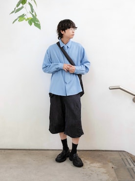 「アイテム（ローファー）」を使った、akiiiiさん（メンズ・181cm）の夏コーディネート