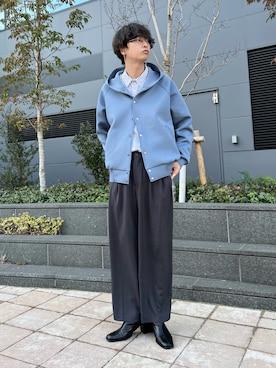 「SENSE OF PLACE by URBAN RESEARCH（センスオブプレイスバイアーバンリサーチ）のアイテム（スタジャン）」を使った、akiiiiさん（メンズ・181cm）の冬コーディネート