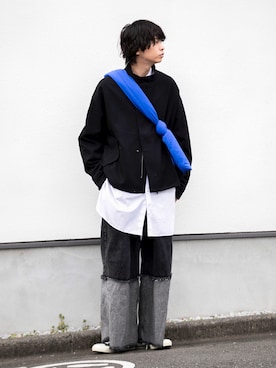 「SENSE OF PLACE by URBAN RESEARCH（センスオブプレイスバイアーバンリサーチ）のアイテム（モッズコート）」を使った、akiiiiさん（メンズ・181cm）の冬コーディネート