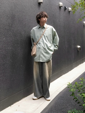 「アイテム（メガネ）」を使った、akiiiiさん（メンズ・181cm）の夏コーディネート
