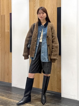 「アイテム（カバーオール）」を使った、shindoさん（レディース・160cm）の秋コーディネート