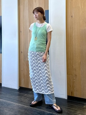 「GANNI」｜「アイテム（アクセサリー）」を使った、shindoさん（レディース・159cm）の春コーディネート