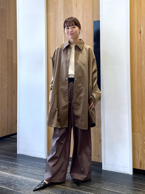 セール】【EMOELLE】ナイロンサテンシャツブルゾン（ブルゾン）｜ADAM