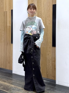 「GANNI（ガニー）のアイテム」を使った、shindoさん（レディース・160cm）の春コーディネート