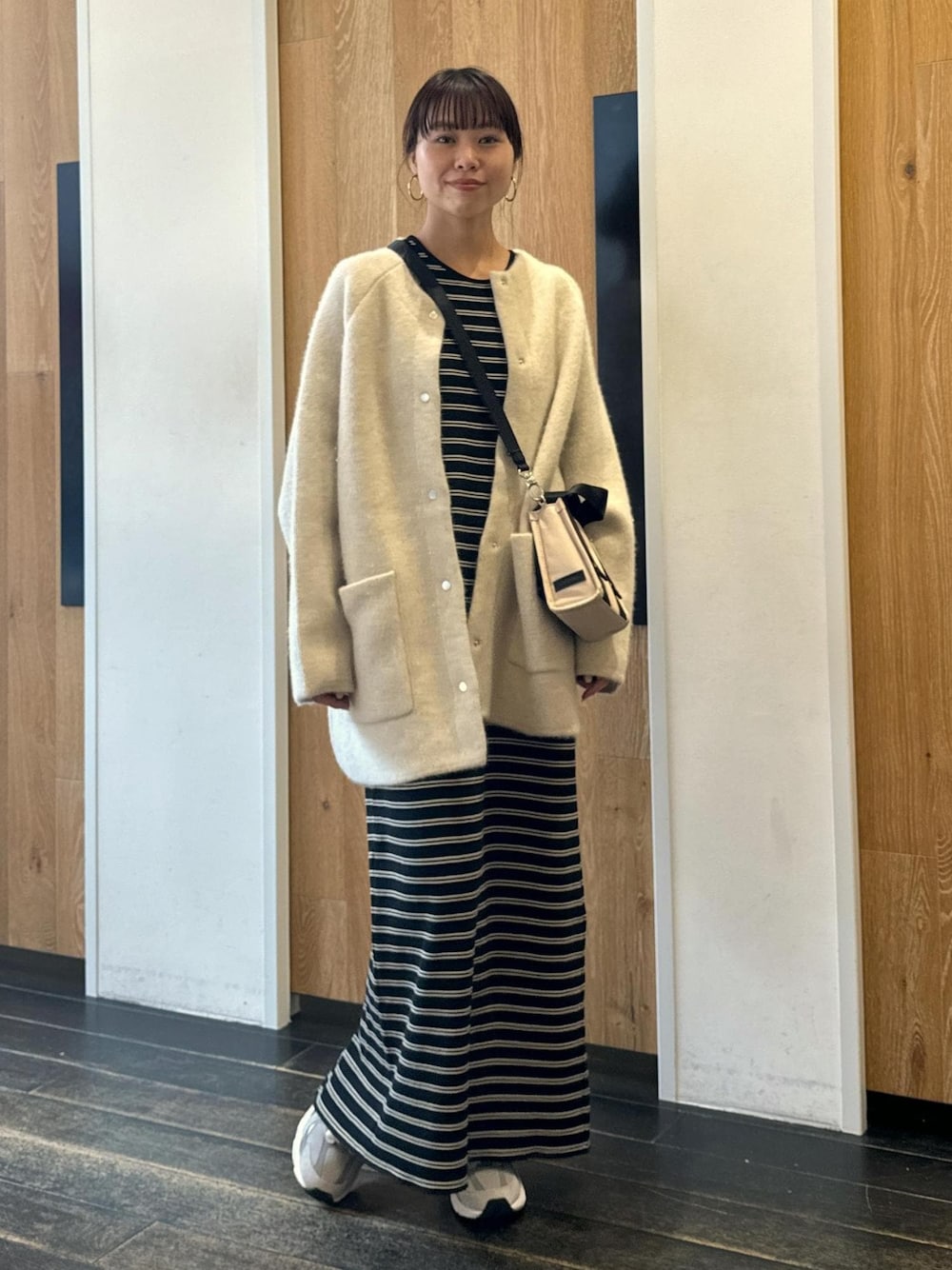 サステナブル】ダブルフェイスニットミドル丈カーディガンを使った人気