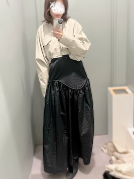 「UN3D.（アンスリード）のアイテム（ブルゾン）」を使った、rumiさん（レディース・162cm）の春コーディネート
