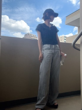 「MAISON SPECIAL（メゾンスペシャル）のアイテム（シャツ/ブラウス）」を使った、rumiさん（レディース・162cm）の夏コーディネート
