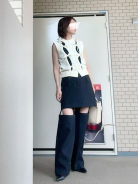 「PRANK PROJECT（プランクプロジェクト）のアイテム（パンツ）」を使った、rumiさん（レディース・162cm）の春コーディネート