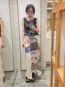 Ameri（アメリ）の「EMOTIONAL COLLAGE RIB SKIRT（スカート）」 - WEAR