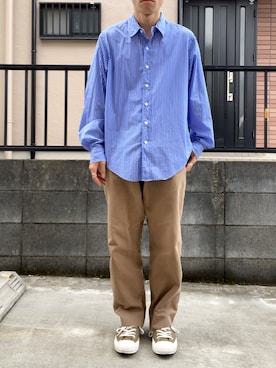 「le（ル）のアイテム（トップス）」を使った、takahiroさん（メンズ・163cm）の秋コーディネート