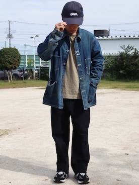 「アイテム（カバーオール）」を使った、takahiroさん（メンズ・163cm）の秋コーディネート