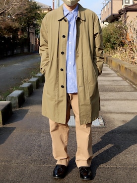 「MHL.（エムエイチエル）のアイテム（ジャケット/アウター）」を使った、takahiroさん（メンズ・163cm）の春コーディネート