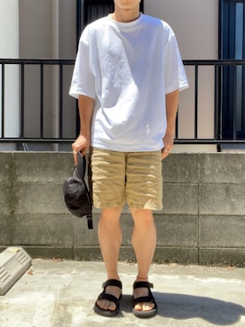 「UNIQLO U」｜takahiroさん（メンズ・163cm）の夏コーディネート