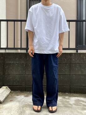 「UNIQLO U」｜takahiroさん（メンズ・163cm）の夏コーディネート