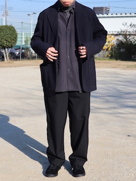 「アイテム（テーラードジャケット）」を使った、takahiroさん（メンズ・163cm）の冬コーディネート