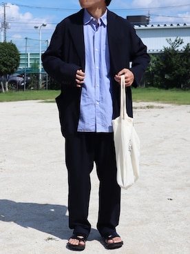 「アイテム（テーラードジャケット）」を使った、takahiroさん（メンズ・163cm）の秋コーディネート