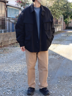 「Steven Alan（スティーブンアラン）のアイテム（スウェット）」を使った、takahiroさん（メンズ・163cm）の冬コーディネート