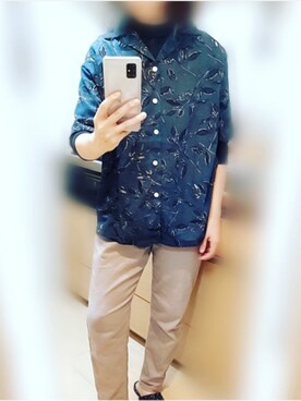 「konotokiのアイテム（Shirts、ブルー系）」を使った、miさん（レディース・162cm）の秋コーディネート