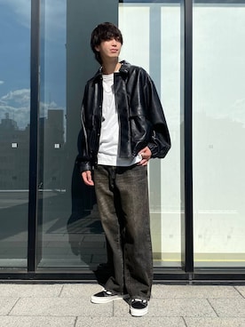 「アイテム（ブルゾン）」を使った、あゆむさん（メンズ・179cm・20代）の夏コーディネート