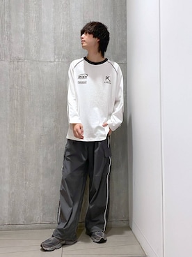 「RAGEBLUE（レイジブルー）のアイテム（Tシャツ/カットソー）」を使った、あゆむさん（メンズ・179cm）の秋コーディネート