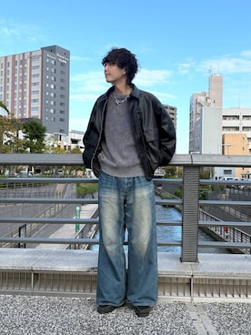 「アイテム（ブルゾン）」を使った、あゆむさん（メンズ・179cm・20代）の秋コーディネート