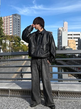 「アイテム（ブルゾン）」を使った、あゆむさん（メンズ・179cm・20代）の秋コーディネート