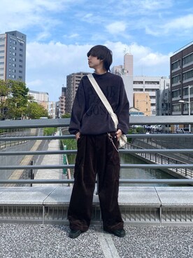 「RAGEBLUE（レイジブルー）のアイテム（カーゴパンツ）」を使った、あゆむさん（メンズ・179cm）の秋コーディネート