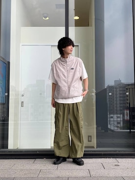 「アイテム（ベスト）」を使った、あゆむさん（メンズ・179cm）の夏コーディネート