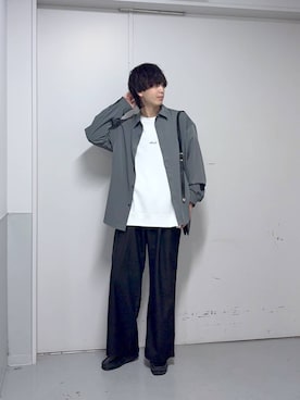 「RAGEBLUE（レイジブルー）のアイテム（Tシャツ/カットソー）」を使った、あゆむさん（メンズ・179cm）の秋コーディネート